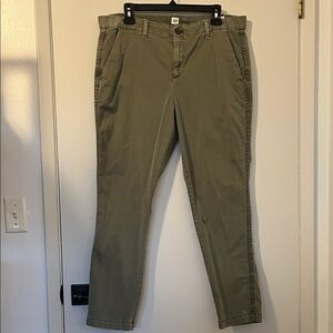 GAP Olive Slim flat front Chino Pants